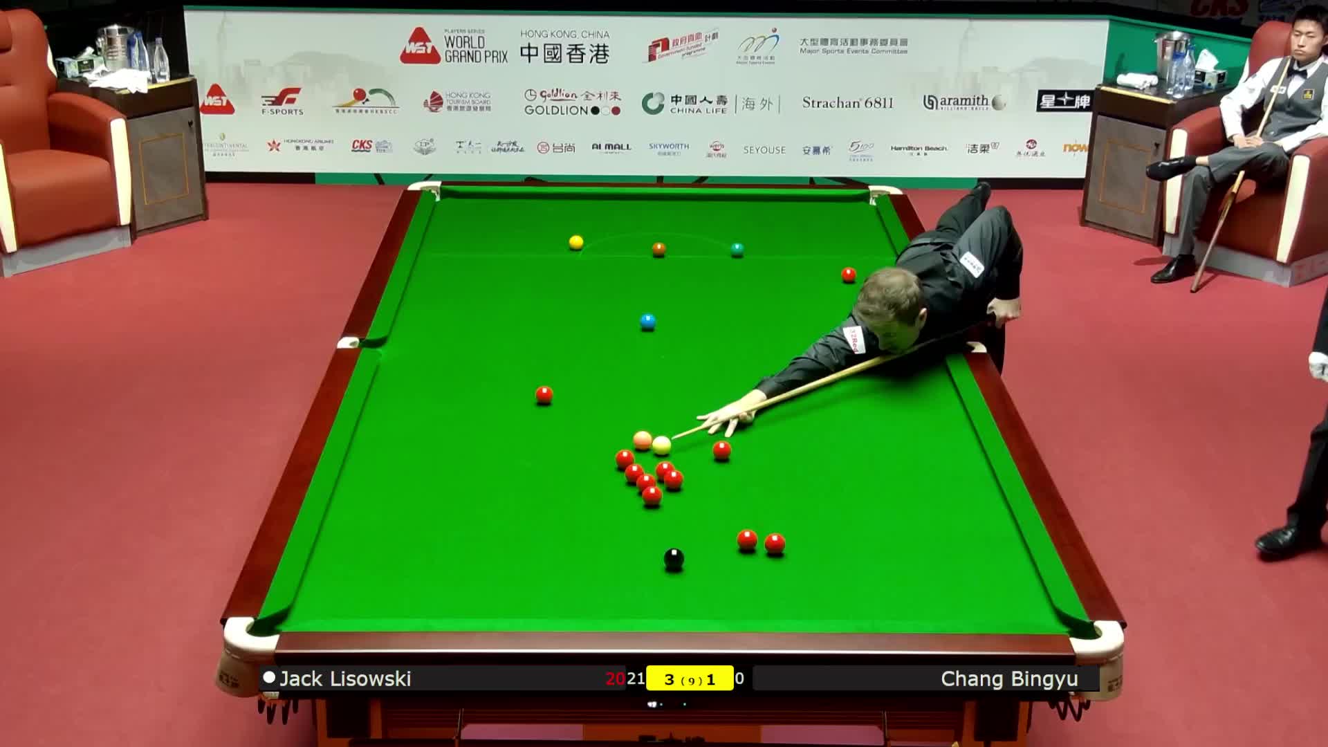 杰克·利索夫斯基VS常冰玉 2026斯诺克世界大奖赛