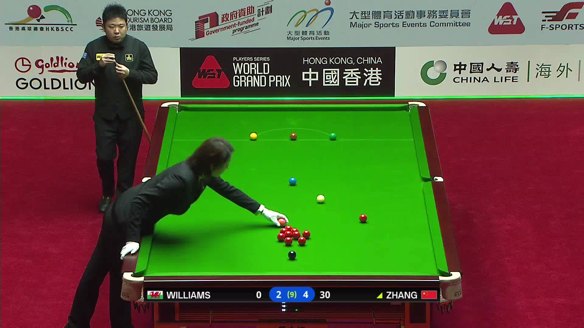 马克·威廉姆斯VS张安达 2026斯诺克世界大奖赛