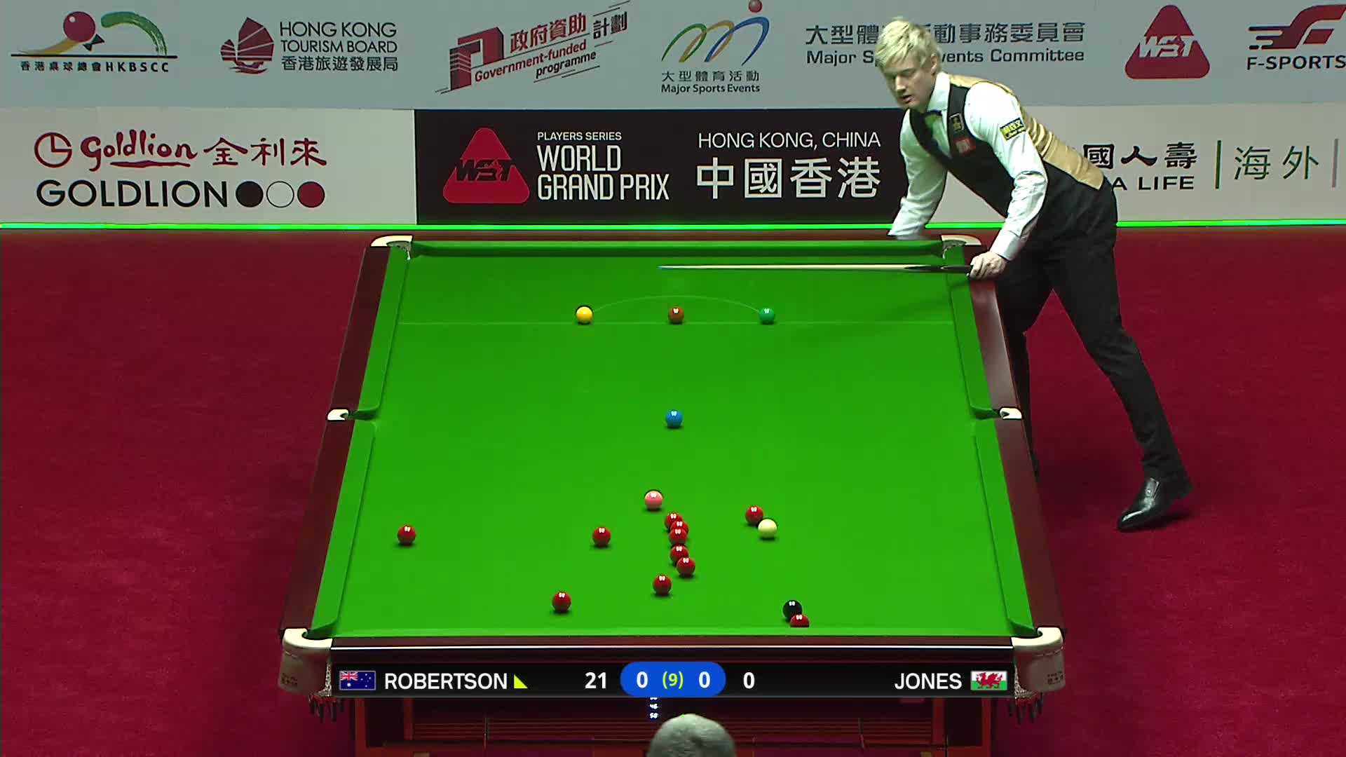 尼尔·罗伯逊VS杰克·琼斯 2026斯诺克世界大奖赛