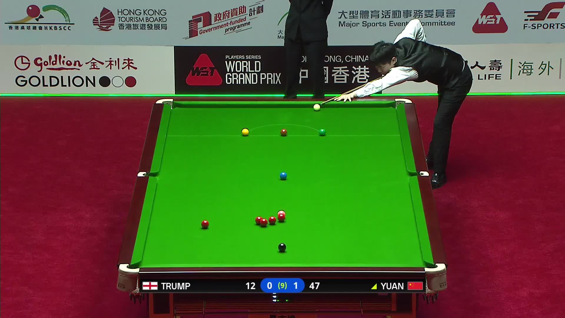 贾德·特鲁姆普VS袁思俊 2026斯诺克世界大奖赛