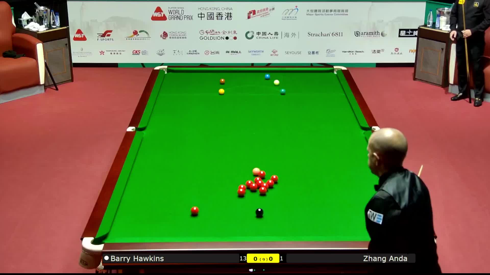 巴里·霍金斯VS张安达 2026斯诺克世界大奖赛
