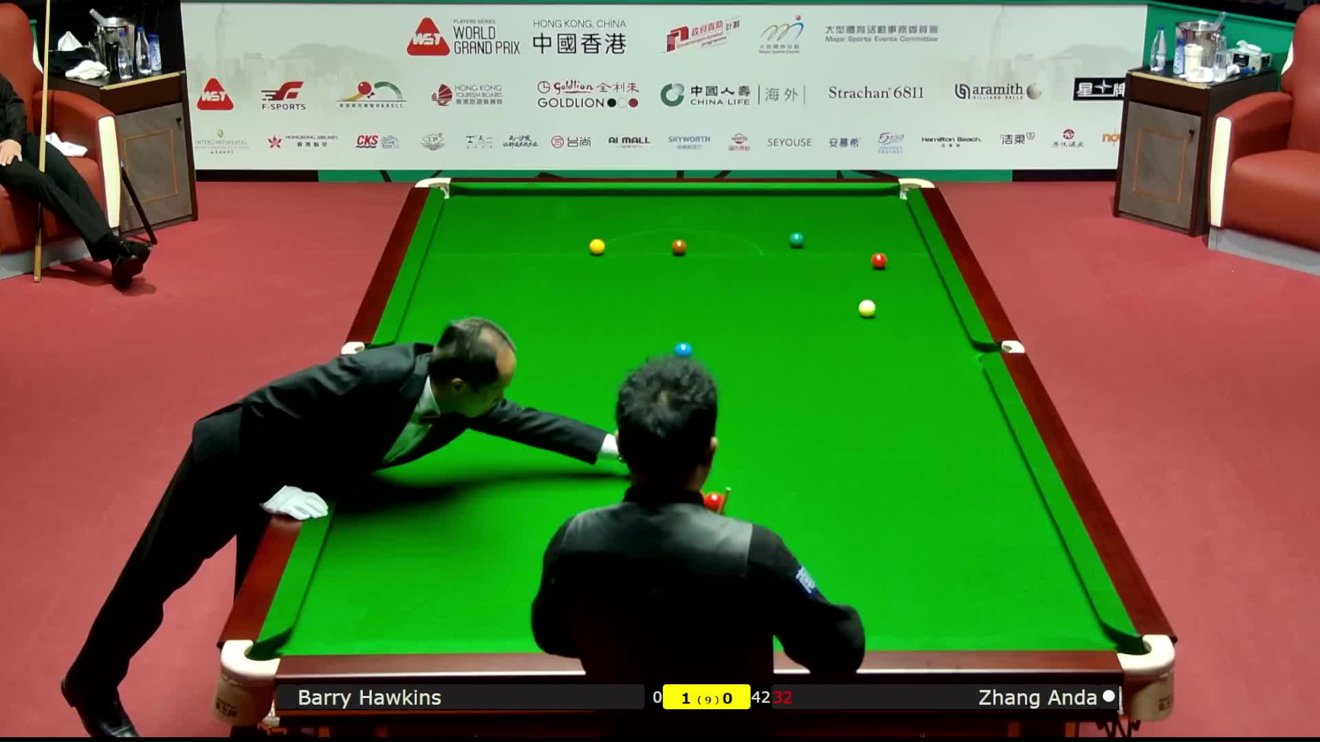 巴里·霍金斯VS张安达 2026斯诺克世界大奖赛
