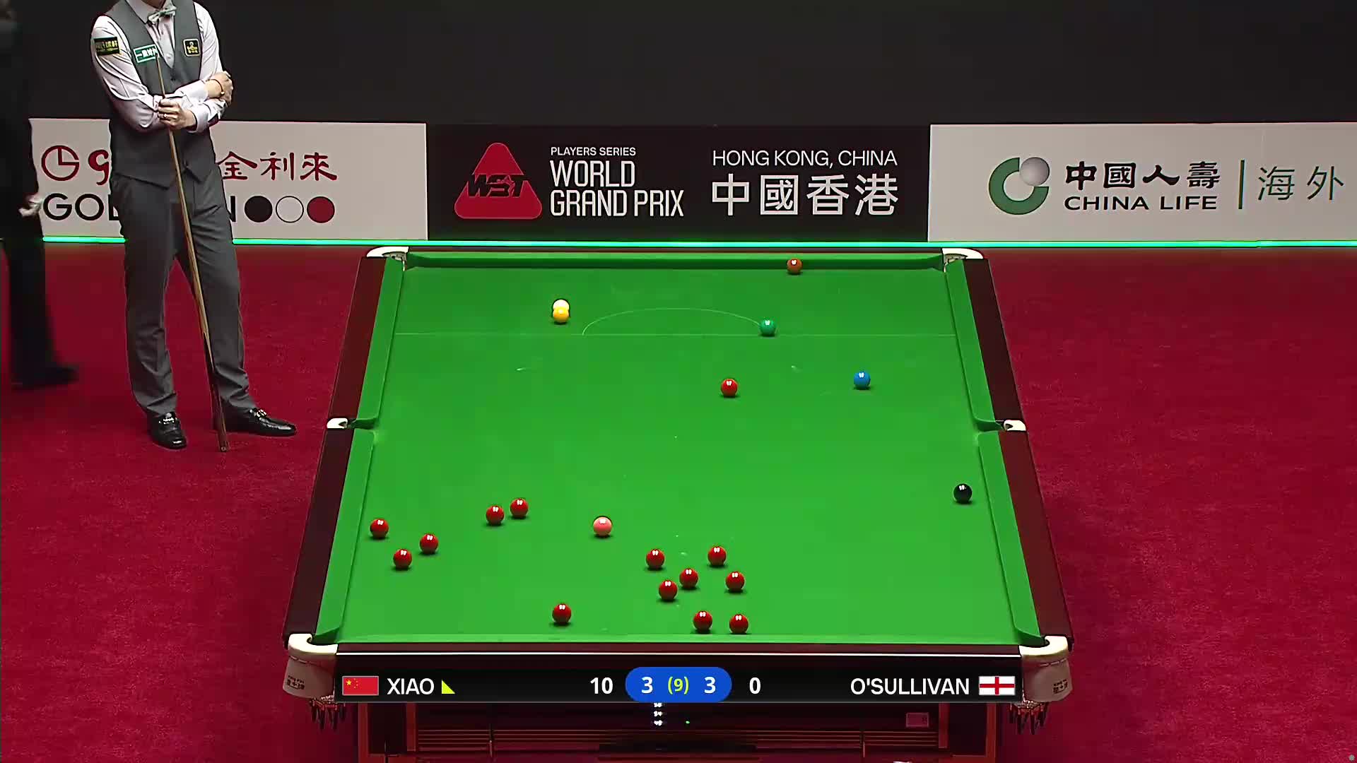 肖国栋VS罗尼·奥沙利文 2026斯诺克世界大奖赛