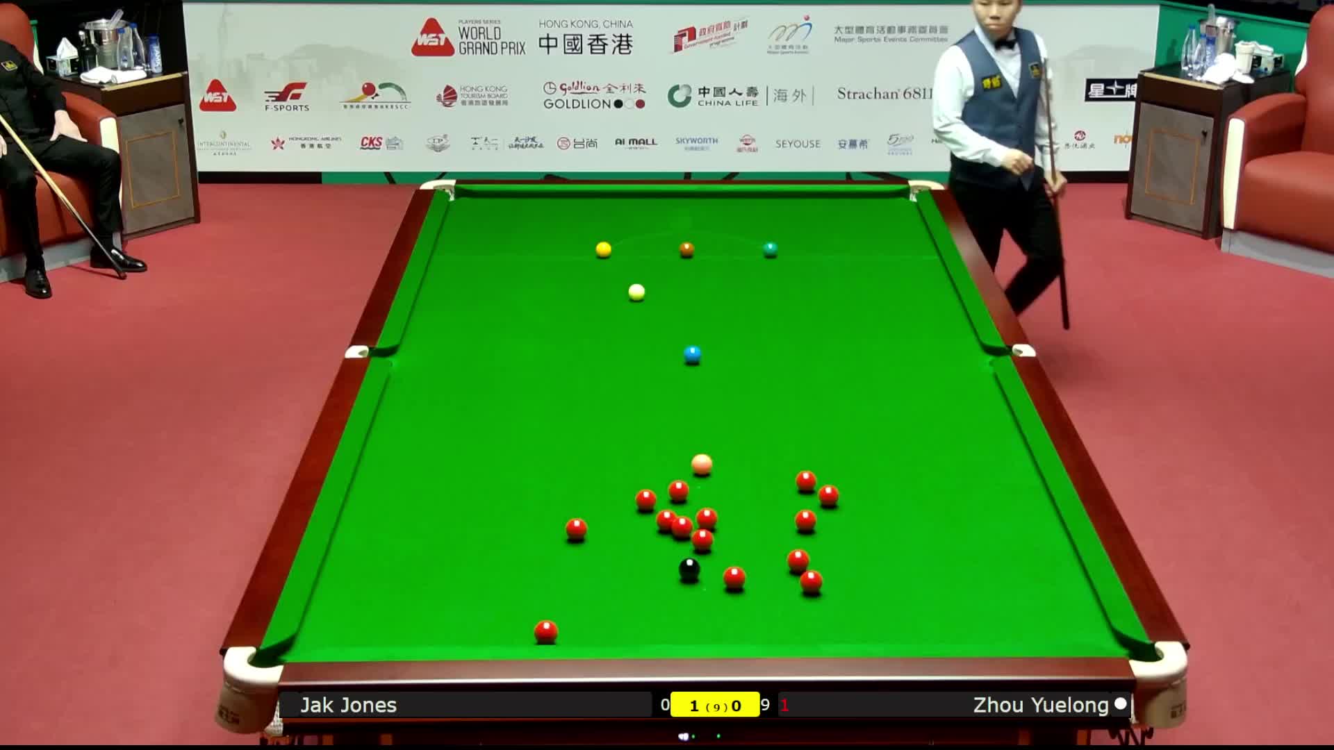 杰克·琼斯VS周跃龙 2026斯诺克世界大奖赛