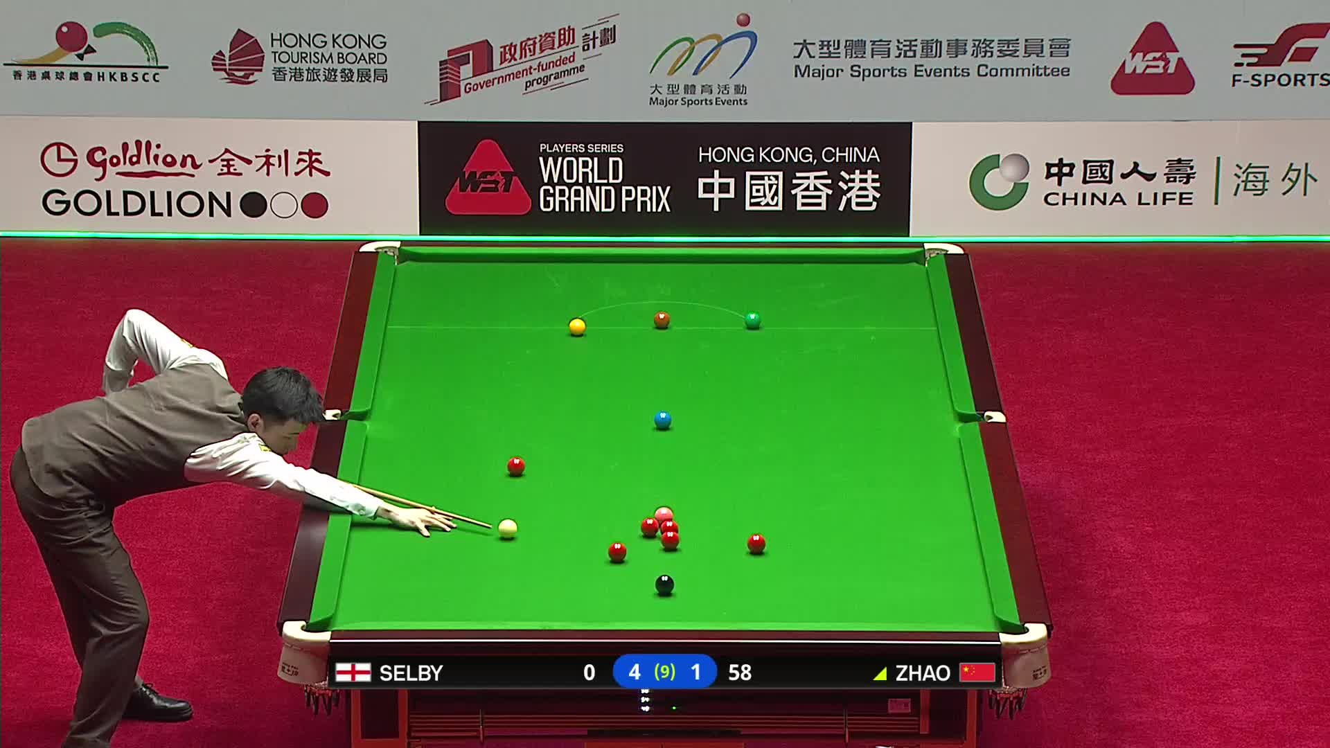 赵心童VS马克·塞尔比 2026斯诺克世界大奖赛