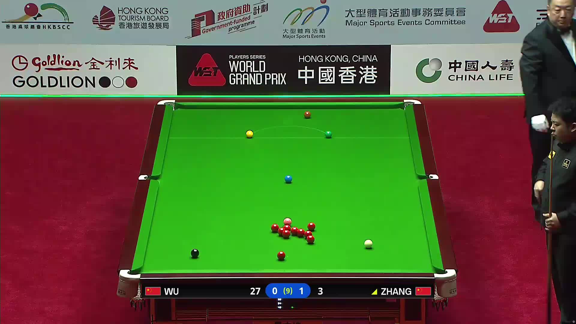 吴宜泽VS张安达 2026斯诺克世界大奖赛