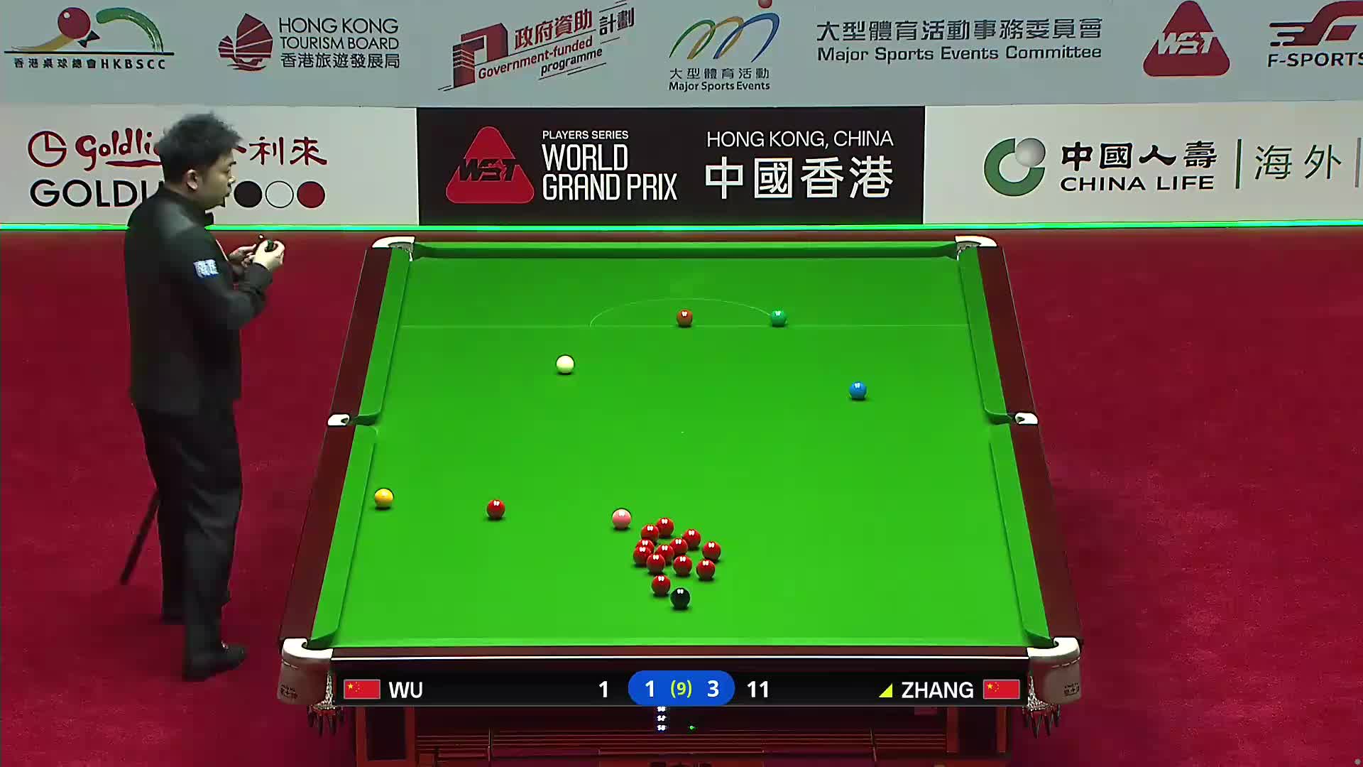 吴宜泽VS张安达 2026斯诺克世界大奖赛