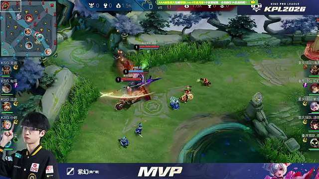 狼队 1-0 KSG，MVP给到紫幻小乔：
关键团战，孙尚香收到过多伤害阵亡，小乔多次关键拆火，完成