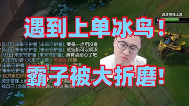 王慕霸掏盖伦遇到绝活上单冰鸟被折磨得生不如死！小短腿追也追不上杀也杀不了对面反被疯狂遛狗！一整局玩得