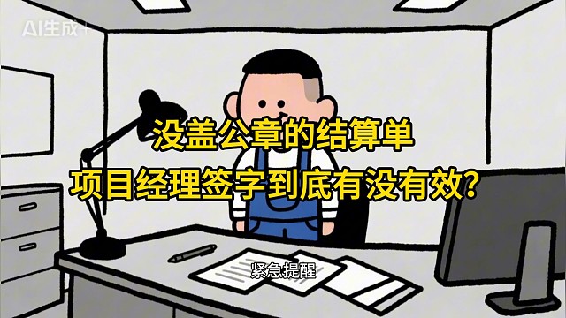 重庆律师：没盖公章的结算单，项目经理签字到底有没有效？