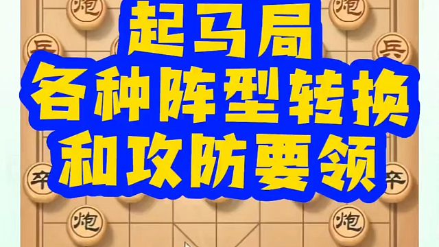 河南省象棋冠军黄丹青全套象棋课程！起马局各种阵型转换和攻防要领！如何快速提升象棋水平？如何学习象棋布