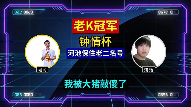 老K双8连实力封神！横扫辉辉河池夺冠，直播间掀起礼物狂潮