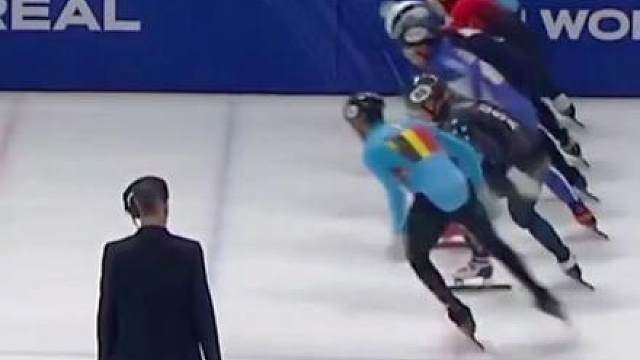 中国短道速滑，林孝俊加油！