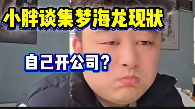 小胖谈集梦海龙现在的状况，准备自己开公司当老板！