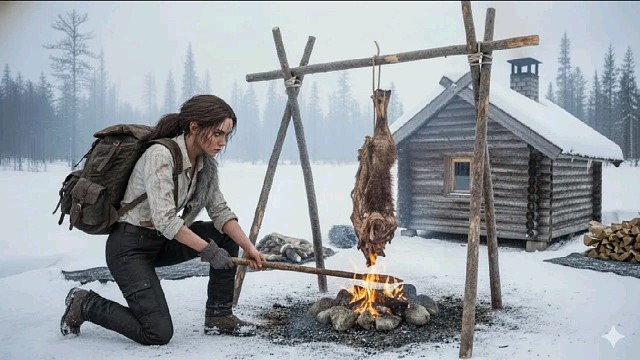 一个女孩独自在冰冻的森林里——她如何度过无尽的冬夜