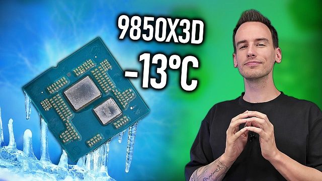 【4K】锐龙7 9850X3D 开盖上液金超频测试 作者：der8auer 机翻中文