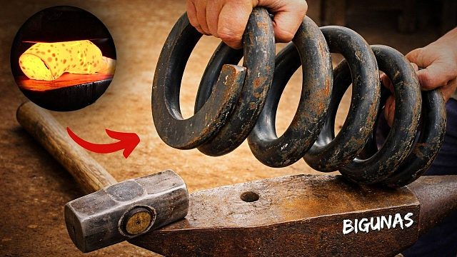 【手工】巴西刀匠用火车弹簧钢锻造精美切肉刀 作者：Alexandre Bigunas