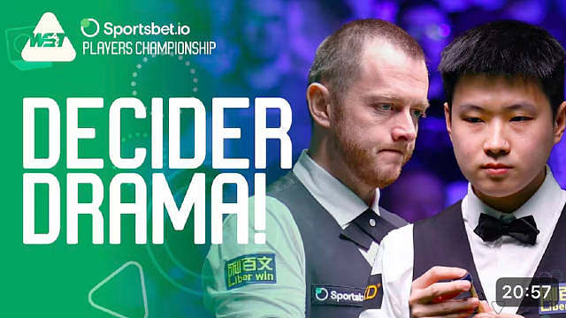 世界冠军赵心童在Sportsbet.io球员锦标赛特尔福德举行的半决赛中，以6比5惊险逆转击败来自北