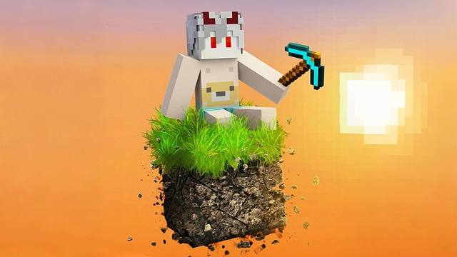 当我出生在画质单方块上，还能挖出超真实物品？！