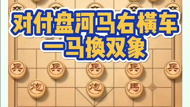 对付盘河马右横车，一马换双象！如何快速提升象棋水平？如何学习象棋布局、中局、残局？真心教棋，少走弯路