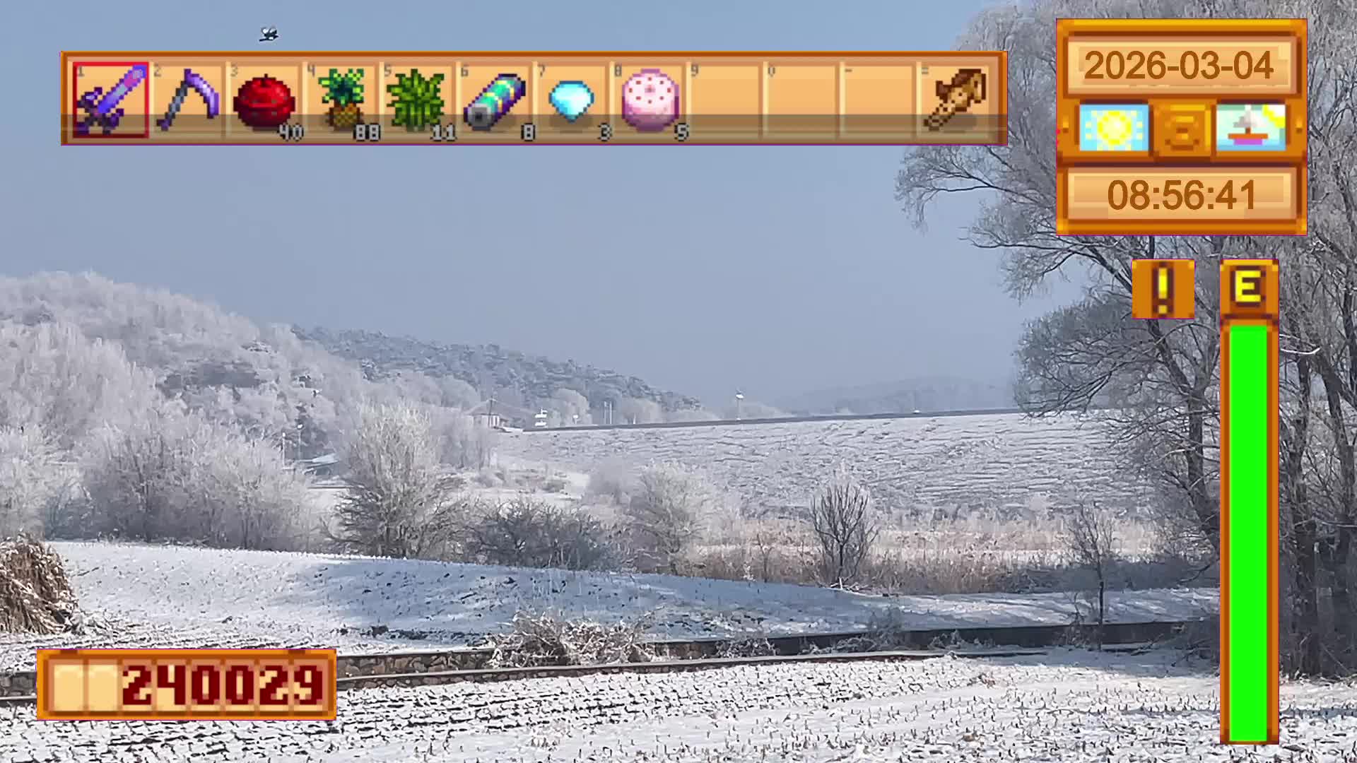 【星露谷物语】远处的雪景，还挺好看的！