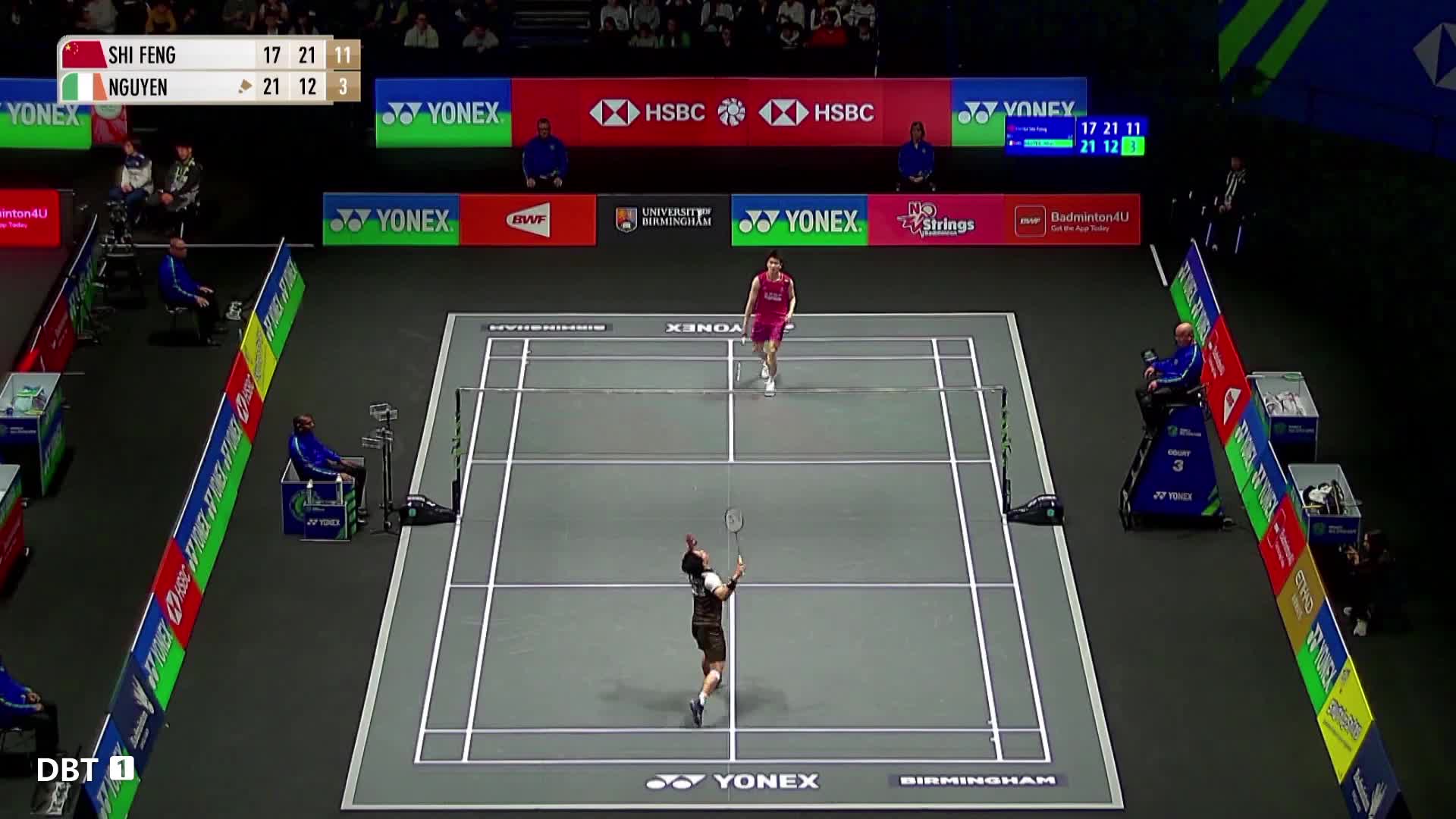 全英羽毛球李诗沣2:1直接把信号干停了成功晋级