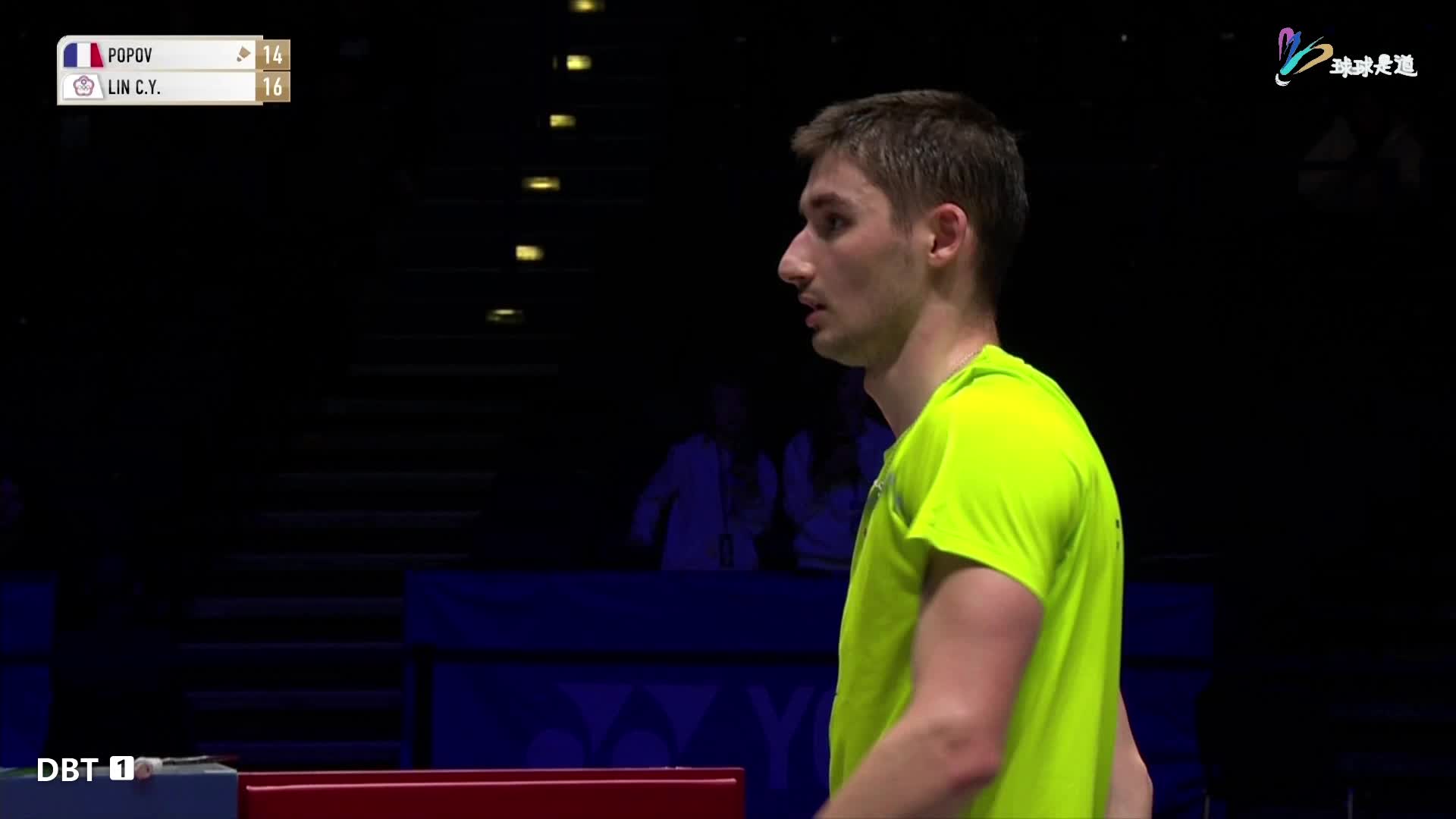 小波波夫vs林俊易全英羽毛球公开赛1/4