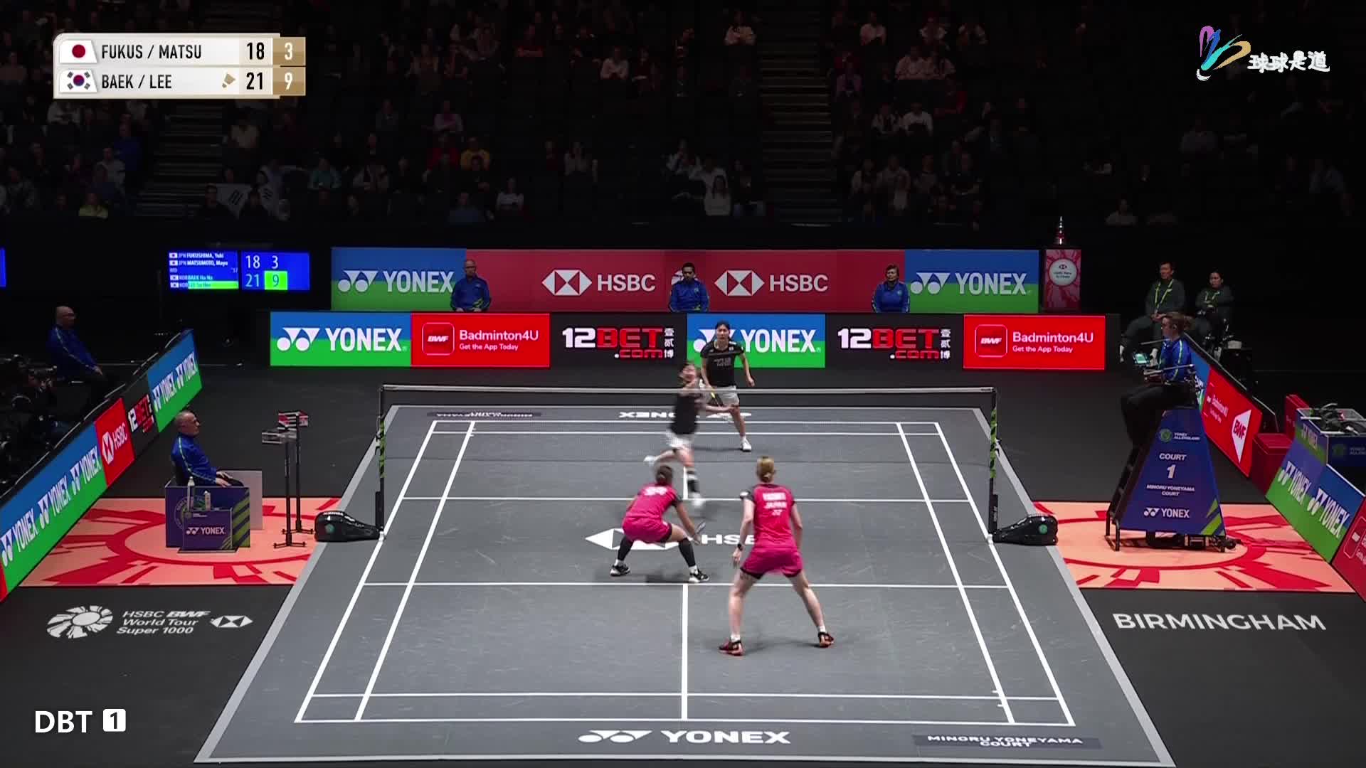 福岛由纪/松本麻佑vs白荷娜/李绍希英羽毛球公开赛-下