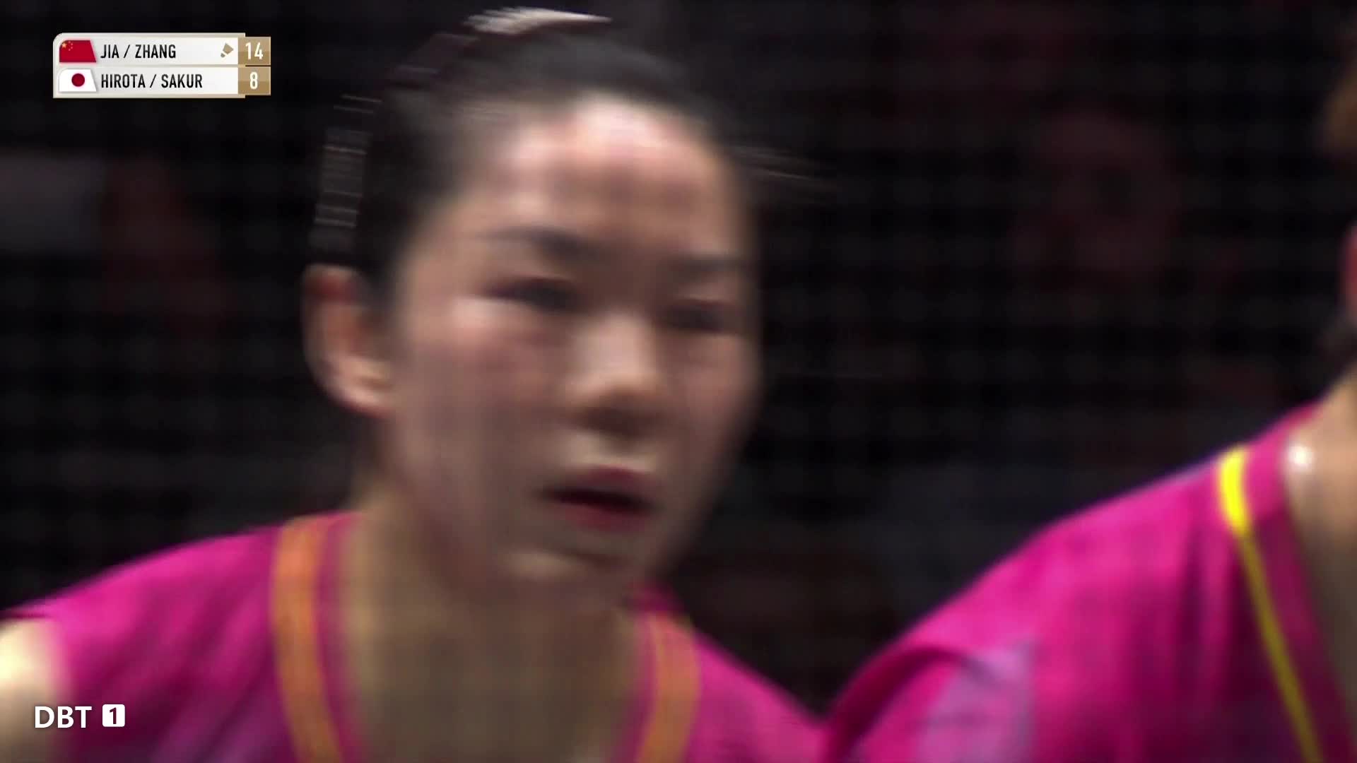贾一凡/张殊贤vs广田彩花/樱本绚子全英羽毛球公开赛上