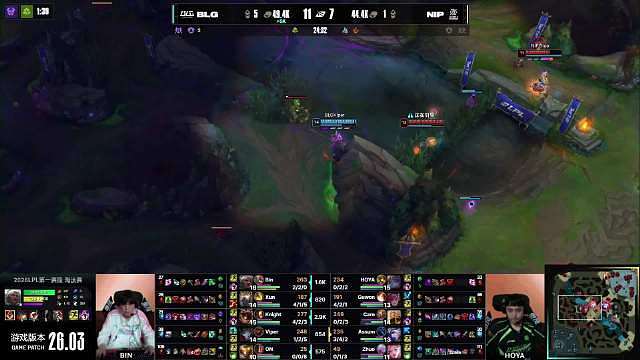 淘汰赛D2 

【BLG 1:0 NIP】恭喜 拿下第一局比赛胜利，先下一城！
【本局MVP】BLG