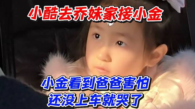小酷去乔妹家接小金！小金看到爸爸害怕还没上车就哭了