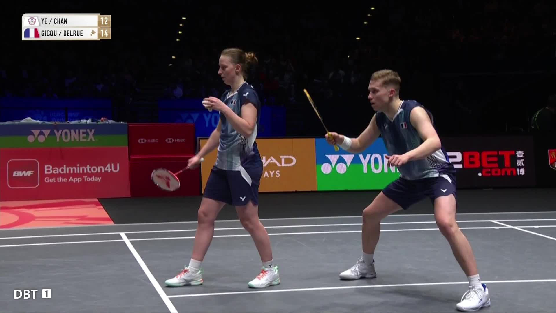 吉凯尔 / 德尔吕vs叶宏蔚 / 詹又蓁全英羽毛球公开赛-