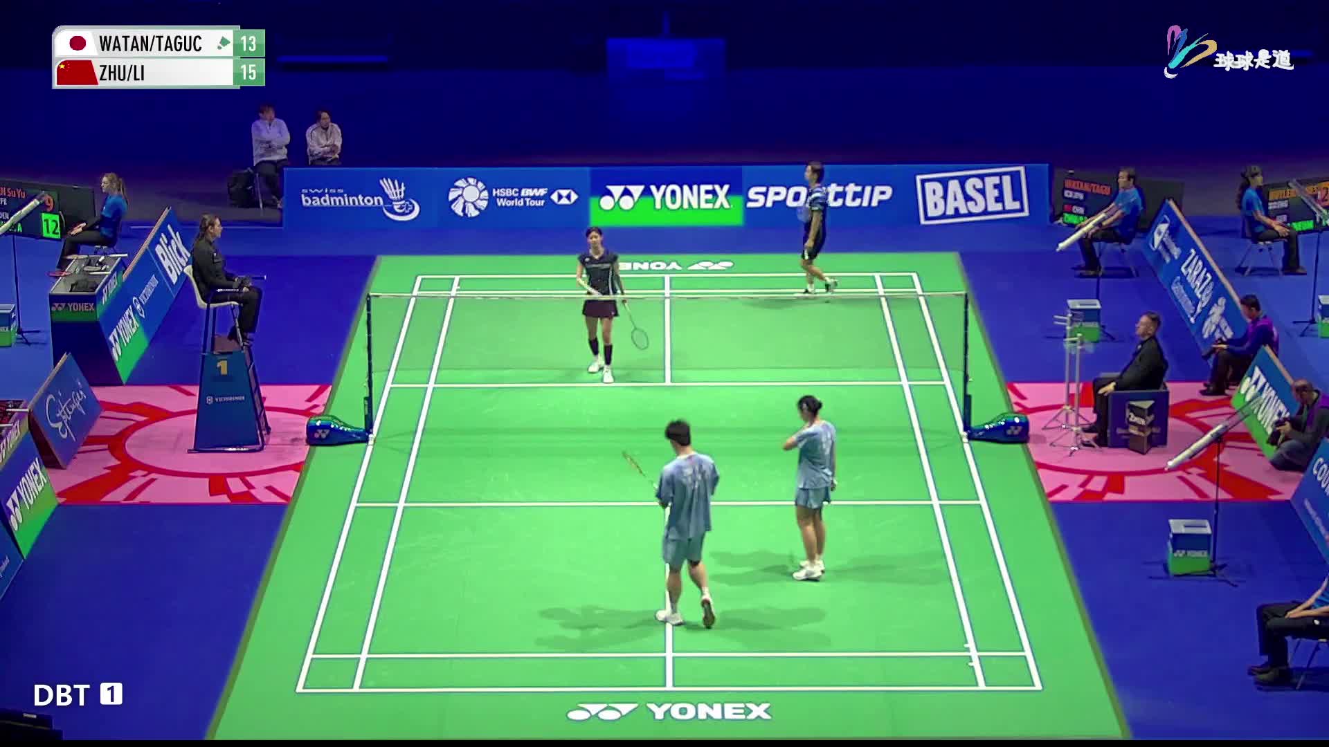 渡边勇大/田口真彩vs朱一珺/李茜瑞士羽毛球公开赛