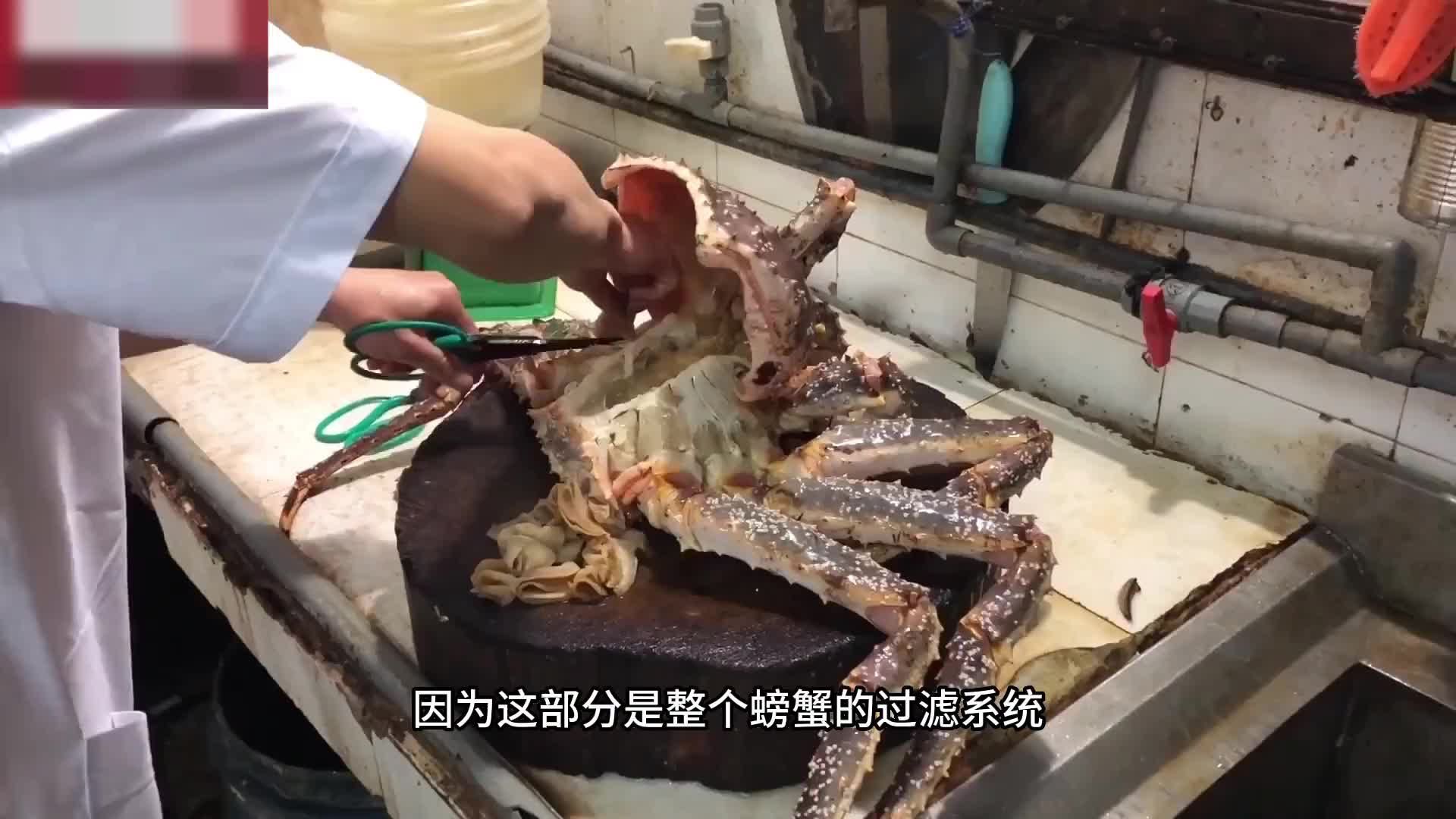 阿拉斯加帝王蟹，刚戳晕就要立即清蒸，都不知道多鲜美。