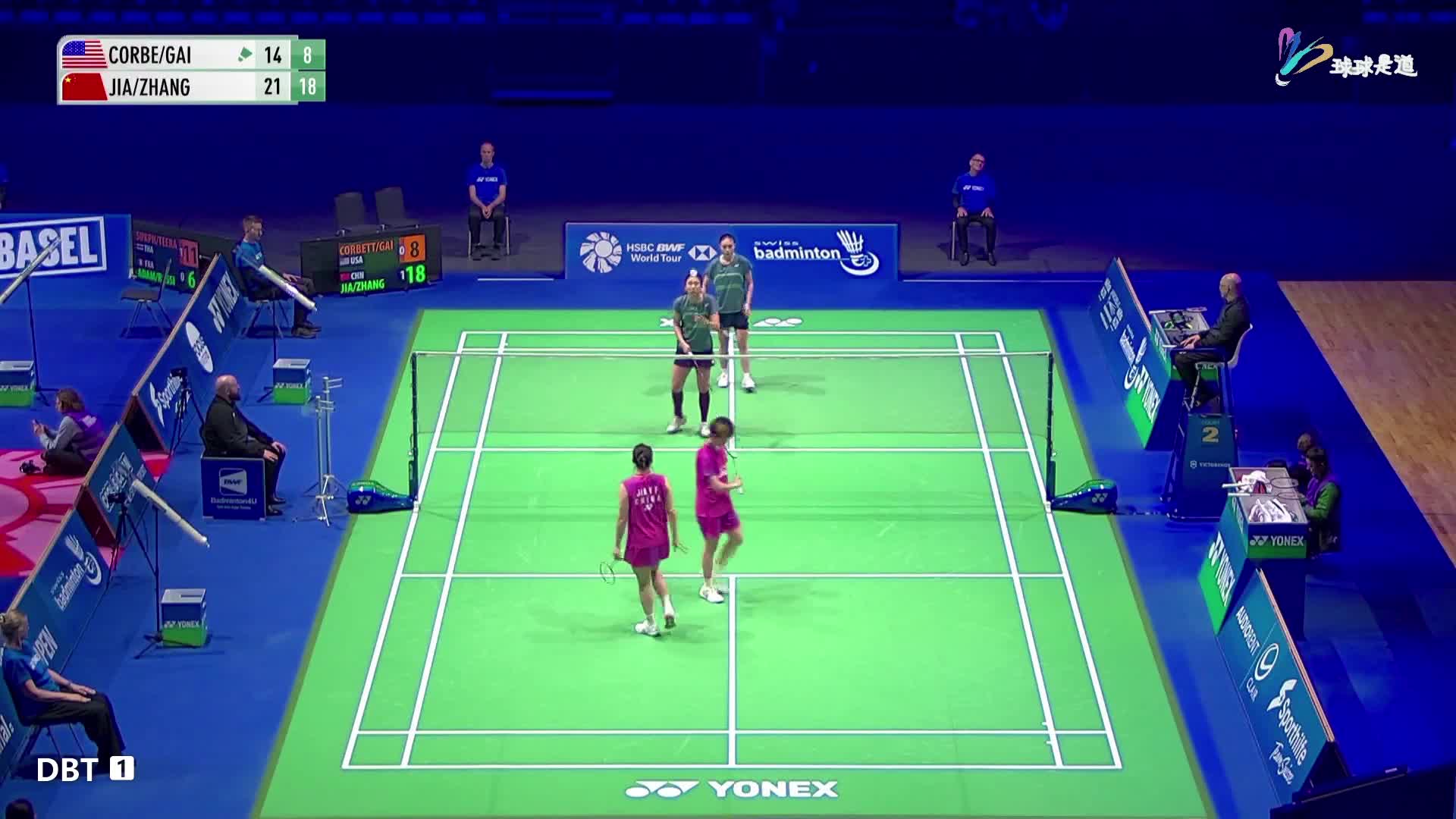 贾一凡 / 张殊贤 vs 王曦曦 / 盖骆瑞士羽毛球公开赛