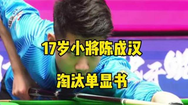 贵州九球4进2最新比赛，17岁小将陈成汉成功淘汰单显书挺进到最终的决赛！