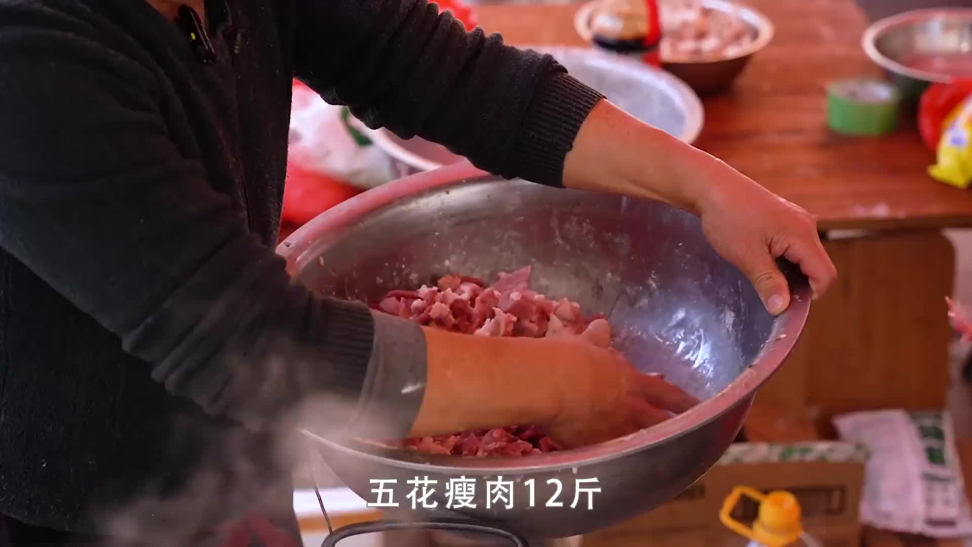 漳州海澄开庙卤面，1天500斤肉煮25锅够3000人吃，全村免费吃