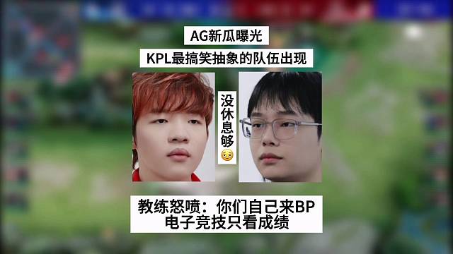 AG新瓜曝光，KPL最搞笑抽象的队伍出现，教练怒喷：以后你们自己BP