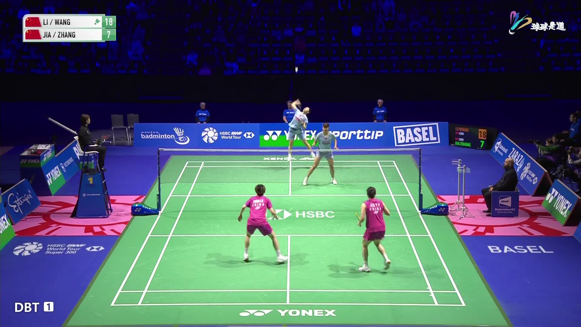 贾一凡 / 张殊贤 vs 李怡婧 / 王漪朵瑞士羽毛球公开