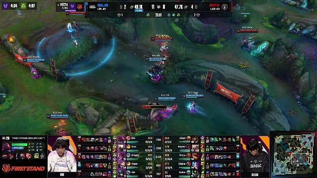 小组赛第一日 

【BLG 1:1 BFX】BFX拿下第二局比赛胜利，扳回一城！
【本局MVP】BF