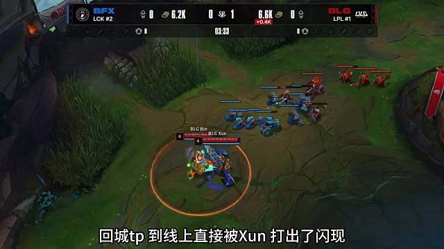 BLG战胜BFX想过BLG中上有优势，没想到差距这么大，Bin和左手纯在抽陀螺。  ​​​