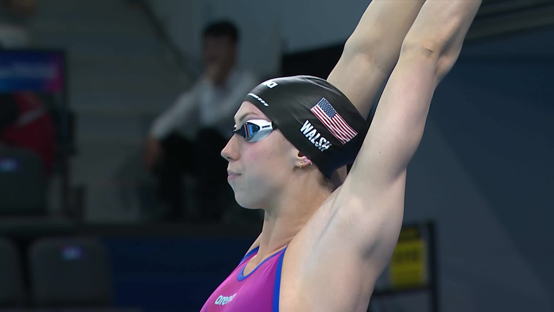 女子50米仰泳决赛 万乐天冠军 中国游泳公开赛