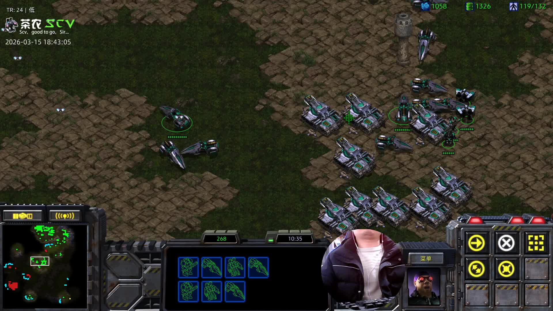 茶农人族Terran-韩服天梯2把 小仙女-TVP-好久没打了