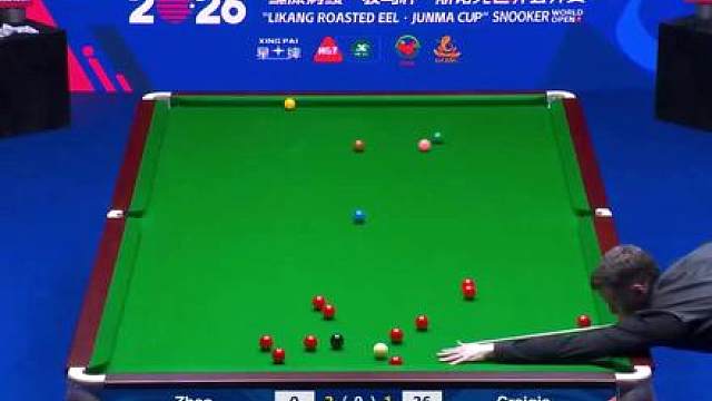 赵心童vs山姆克雷吉，斯诺克世界公开赛，32强下半场过程复盘