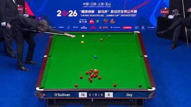 火箭奥沙利文狂轰单杆153，再创历史！
在2026斯诺克世界公开赛1/4决赛，奥沙利文对阵瑞恩戴的首