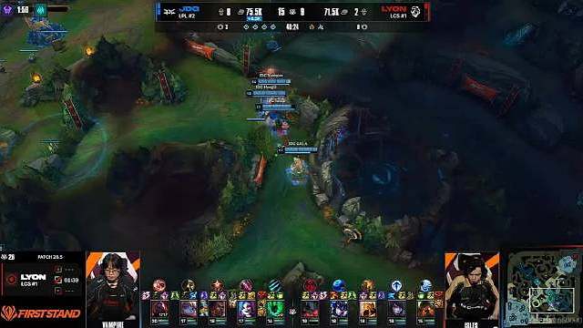 终于结束啦！恭喜JDG有惊无险战胜LYON，与BLG会师半决赛！！虽然老东玩得挺糙的，但LYON哥几