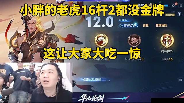 小胖的老虎16杆2都没金牌，这让大家大吃一惊！