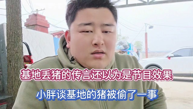 基地丢猪的传言还以为是节目效果，小胖谈基地的猪被偷了一事！