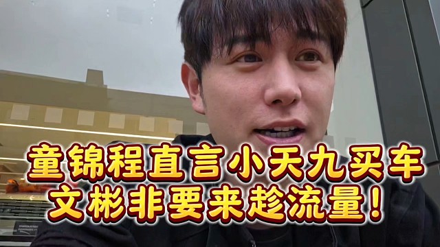 童锦程直言小天九买车文彬非要来趁流量！