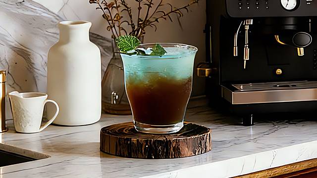 夏日缤纷翡翠苹果香蜂草特调